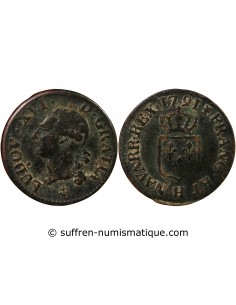 LOUIS XVI - LIARD A L'ECU 1791 H LA ROCHELLE