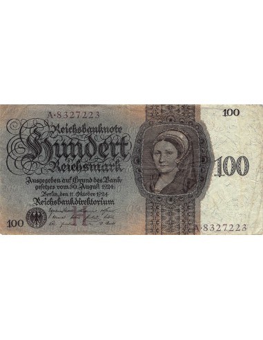 ALLEMAGNE - 100 MARK 1924 SERIE F