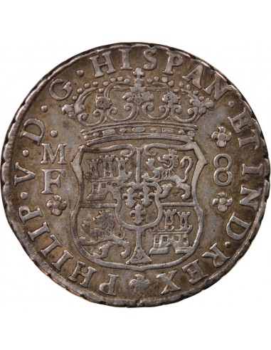 MEXIQUE, PHILIPPE V - 8 REALES ARGENT 1746 MF MEXICO