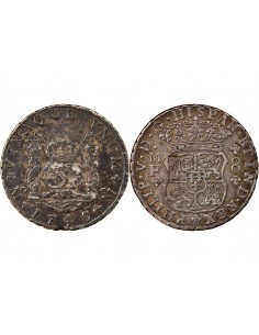MEXIQUE, PHILIPPE V - 8 REALES ARGENT 1746 MF MEXICO 2