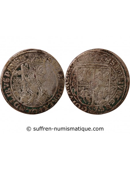 POLOGNE-LITUANIE, SIGISMOND III WASA - ORT ARGENT 1622 DYDGOSZCZ
