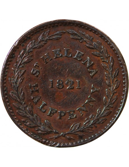 SAINTE-HELENE - 1/2 PENNY 1821
