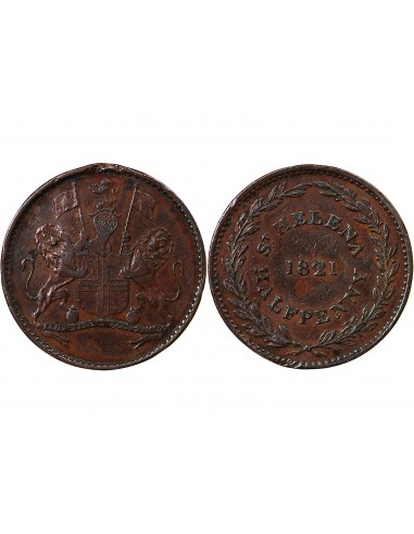SAINTE-HELENE - 1/2 PENNY 1821