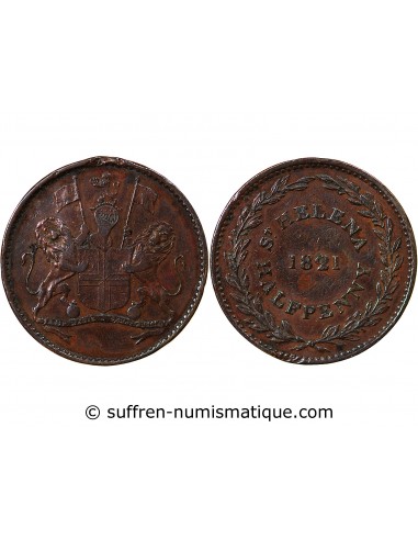 SAINTE-HELENE - 1/2 PENNY 1821