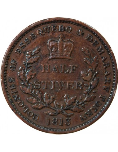 DEMERARA ET ESSEQUIBO, GEORGES III - 1/2 STIVER 1813