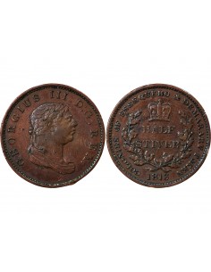 DEMERARA ET ESSEQUIBO, GEORGES III - 1/2 STIVER 1813 2