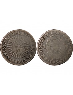 ARGENTINE, RIO DE LA PLATA - 2 SOLES ARGENT 1826 2