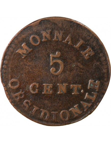 SIEGE D'ANVERS, LOUIS XVIII﻿ - 5 CENTIMES 1814