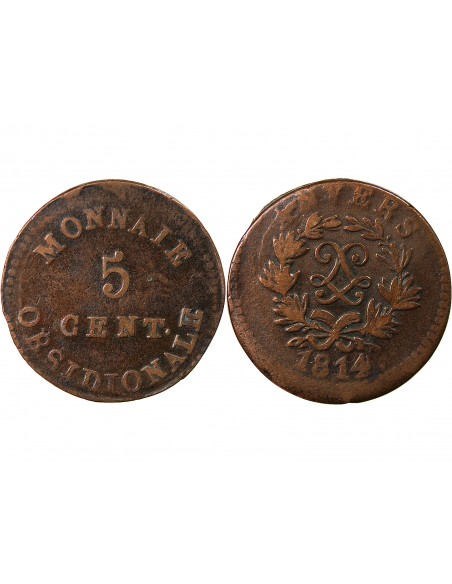 SIEGE D'ANVERS, LOUIS XVIII﻿ - 5 CENTIMES 1814