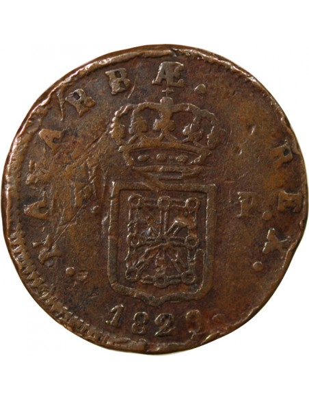 ESPAGNE, FERDINAND VII - 3 MARAVEDIS 1829 PAMPELUNE
