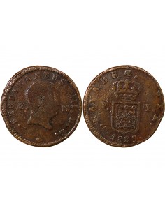 ESPAGNE, FERDINAND VII - 3 MARAVEDIS 1829 PAMPELUNE 2