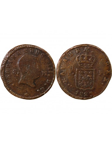 ESPAGNE, FERDINAND VII - 3 MARAVEDIS 1829 PAMPELUNE