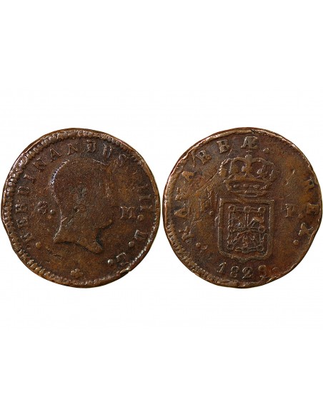 ESPAGNE, FERDINAND VII - 3 MARAVEDIS 1829 PAMPELUNE