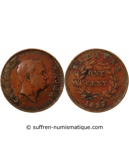 SARAWAK, C.V. BROOKE - 1 CENT 1927