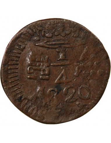 COLOMBIE, SIEGE DE SANTA MARTA - 1/4 REAL 1820