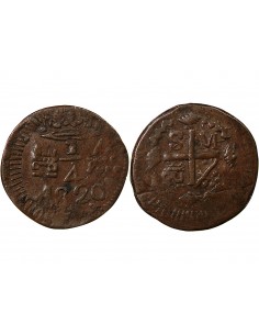 COLOMBIE, SIEGE DE SANTA MARTA - 1/4 REAL 1820 2