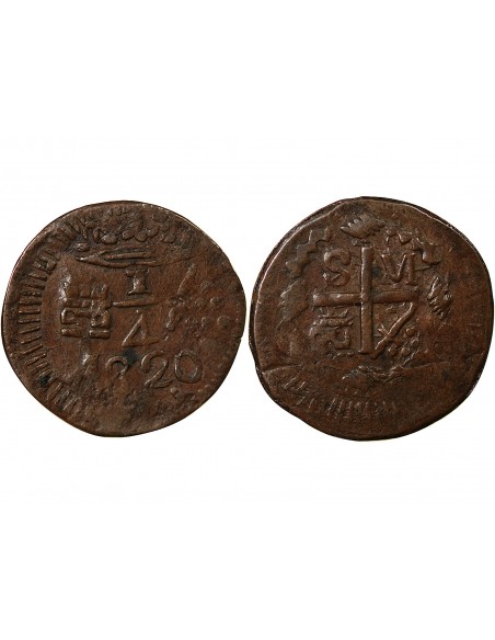COLOMBIE, SIEGE DE SANTA MARTA - 1/4 REAL 1820