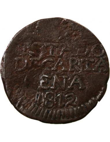 COLOMBIE, CARTHAGENE - 1/2 REAL 1812