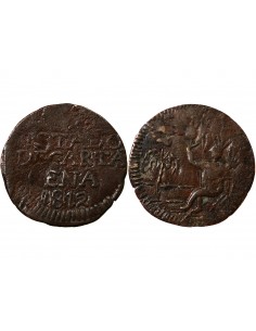 COLOMBIE, CARTHAGENE - 1/2 REAL 1812 2