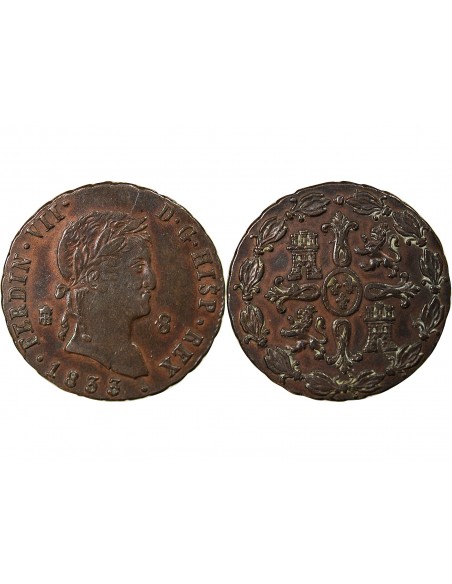 ESPAGNE, FERDINAND VII - 8 MARAVEDIS 1833