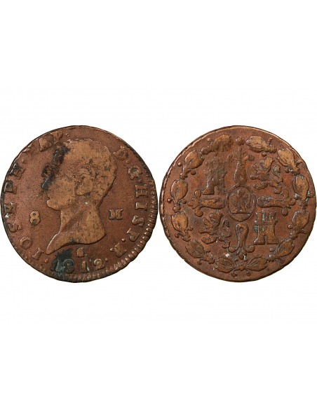 ESPAGNE, JOSEPH BONAPARTE - 8 MARAVEDIS 1812