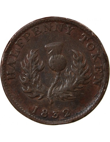 CANADA, NOUVELLE-ECOSSE, GEORGES VI - JETON 1/2 PENNY 1832