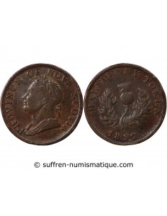 CANADA, NOUVELLE-ECOSSE, GEORGES VI - JETON 1/2 PENNY 1832