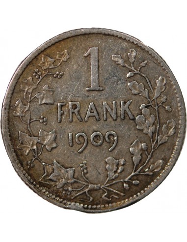 BELGIQUE, LEOPOLD II - 1 FRANC ARGENT 1909 - Légende flamande