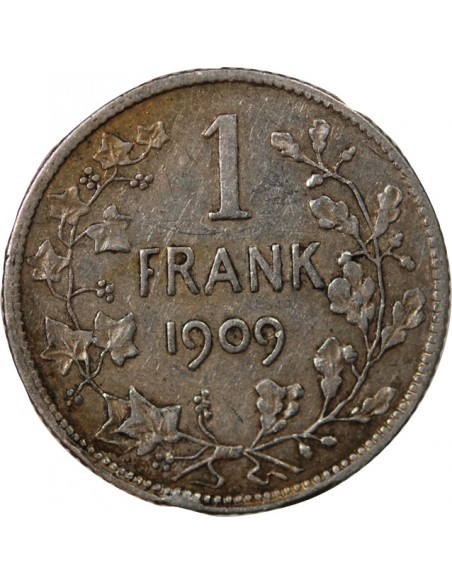 BELGIQUE, LEOPOLD II - 1 FRANC ARGENT 1909 - Légende flamande