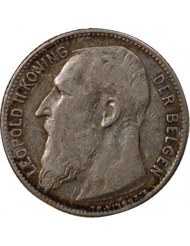 BELGIQUE, LEOPOLD II - 1 FRANC ARGENT 1909 - Légende flamande