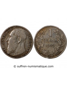 BELGIQUE, LEOPOLD II - 1 FRANC ARGENT 1909 - Légende flamande