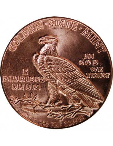 USA, TETE D'INDIEN - 1 ONCE CUIVRE