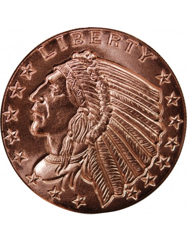 USA, TETE D'INDIEN - 1 ONCE CUIVRE