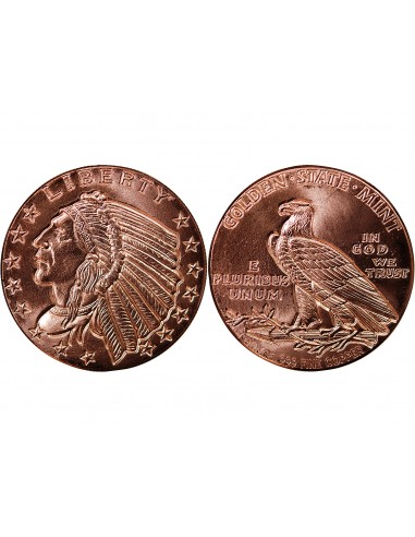 USA, TETE D'INDIEN - 1 ONCE CUIVRE