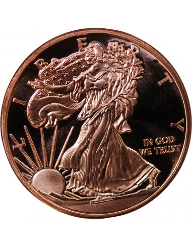 USA, WALKING LIBERTY - 1 ONCE CUIVRE