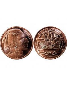 USA, TETE D'INDIEN BUFFALO - 1 ONCE CUIVRE 2