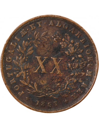 PORTUGAL, LOUIS Ier - 20 REIS 1867