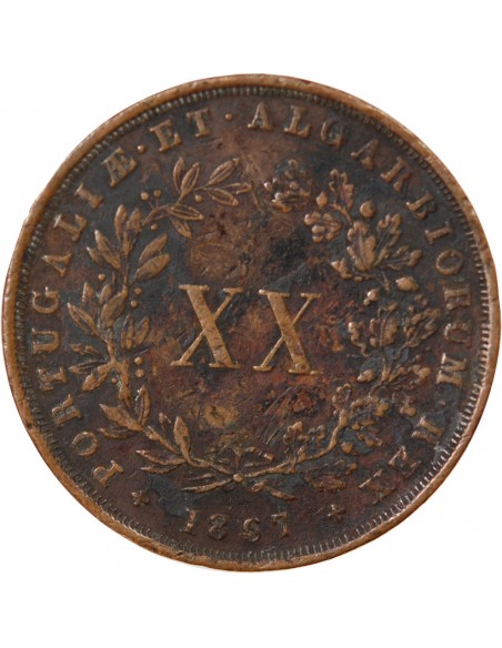 PORTUGAL, LOUIS Ier - 20 REIS 1867