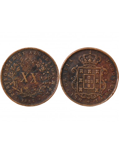 PORTUGAL, LOUIS Ier - 20 REIS 1867
