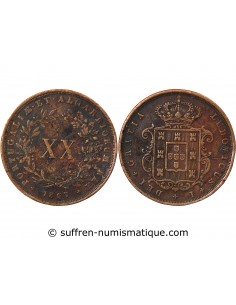 PORTUGAL, LOUIS Ier - 20 REIS 1867