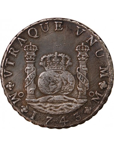 MEXIQUE, PHILIPPE V - 8 REALES ARGENT 1746 MF MEXICO