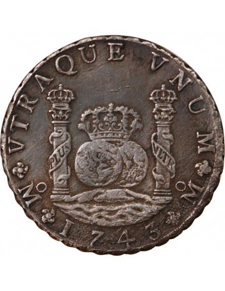 MEXIQUE, PHILIPPE V - 8 REALES ARGENT 1746 MF MEXICO