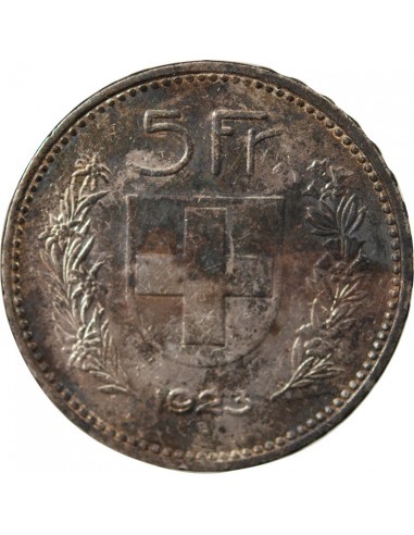 SUISSE - 5 FRANCS ARGENT 1923 BERNE
