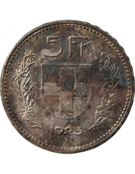 SUISSE - 5 FRANCS ARGENT 1923 BERNE