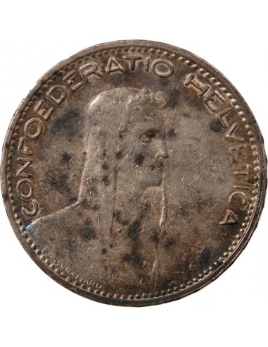 SUISSE - 5 FRANCS ARGENT 1923 BERNE