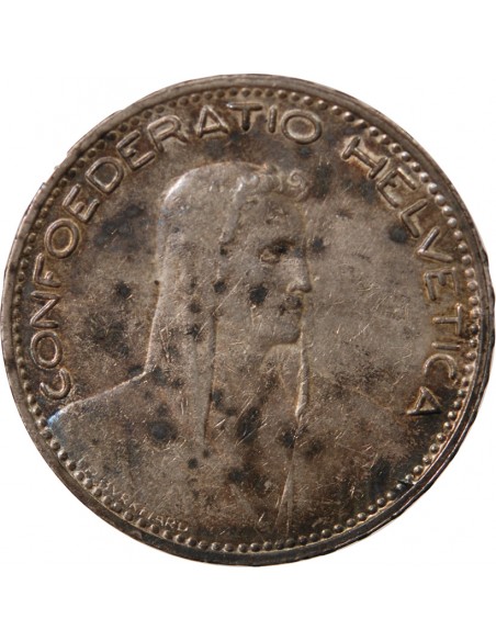 SUISSE - 5 FRANCS ARGENT 1923 BERNE