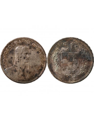 SUISSE - 5 FRANCS ARGENT 1923 BERNE