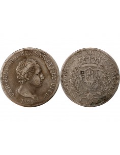 ITALIE, ROYAUME DE SARDAIGNE, CHARLES-FELIX- 5 LIRE ARGENT 1826 TURIN 2