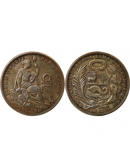 PEROU - SOL ARGENT 1923 LIMA