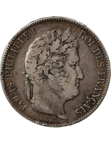 LOUIS PHILIPPE - 5 FRANCS ARGENT 1832 T NANTES